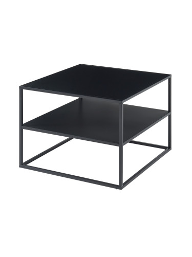 Холна маса Solund с рафт 60x60x45 см черна, мат []