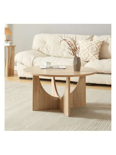 Маса за кафе Rindal 80x42 см вид дъб []