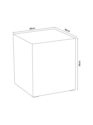 Помощна маса Ellelu 45x40x40 см мраморна визия, черна []