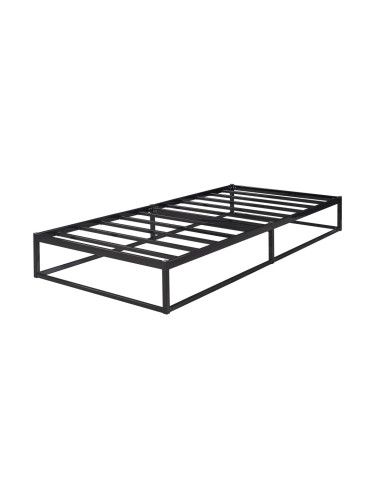 Метално легло Trerunta 90 x 200 см стоманено черно []