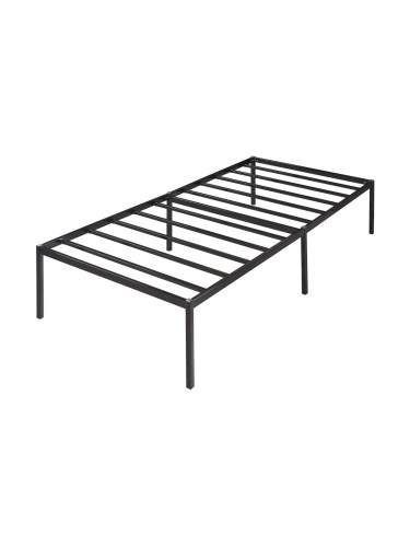 Метално легло Vårdö 90x200 см черно []