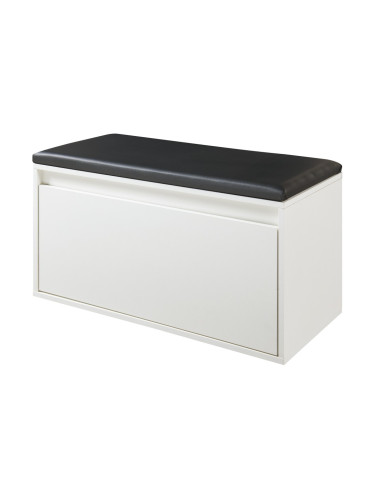 Пейка Degerfors 80x39x45 см бяло/черно []