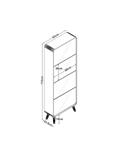 Поставка за обувки Aure 172x63x24 см Бяла []