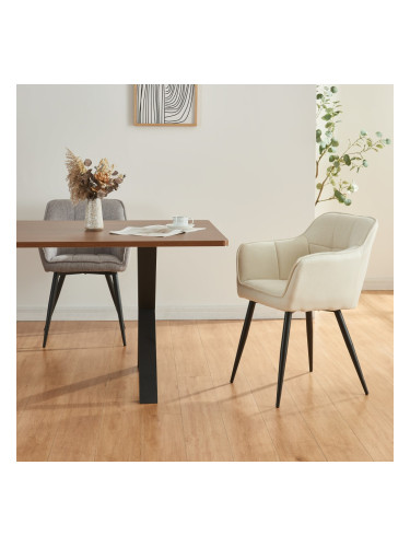 Комплект трапезарни столове 2 Birmingham Beige []