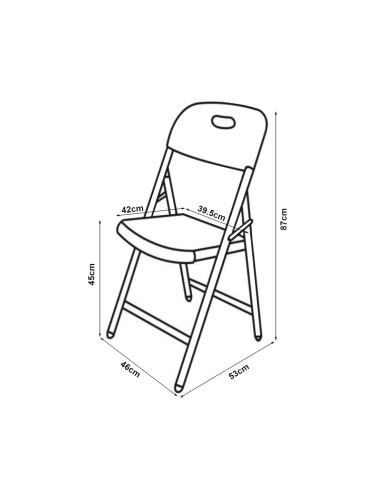 Сгъваем стол Ljusnarsberg комплект 2 пластмасови бели []