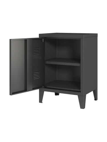 Нощно шкафче Inari дръжка дясна стоманена черна []