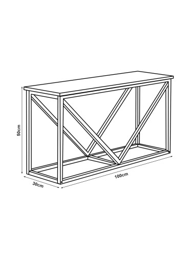 Стелаж за дърва Vaasa със седалка 100x30x50см []