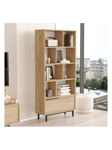 Библиотека Fajaarire 176x84x30 cm вид дъб []