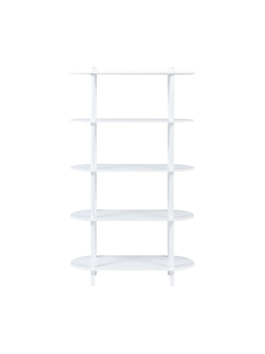 Библиотека Øvre 139x80x30 см 5 рафта бяла []