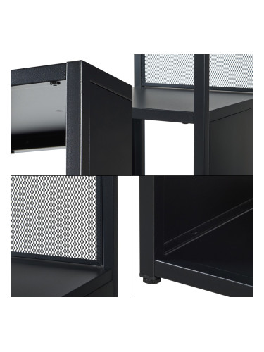 Стоящ рафт Finspång 185x38x38 см черен []