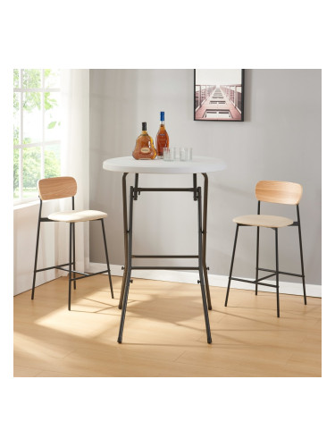 Сгъваема маса Ljusnarsberg Ø80x110cm пластмасова бяла []