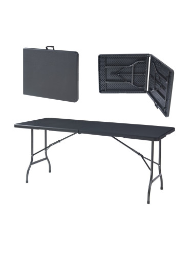 Сгъваема маса Ljusnarsberg 180x75x72cm пластмасова черна []