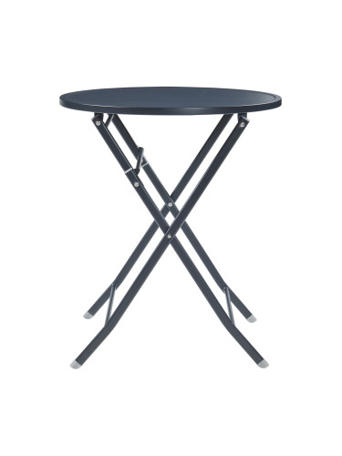 Сгъваема маса Sande стомана 71xØ62 cm черна []