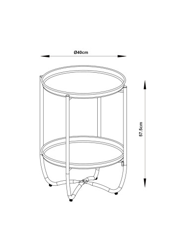 Подносна маса Sandefjord стомана 57,5x40 см жълта []