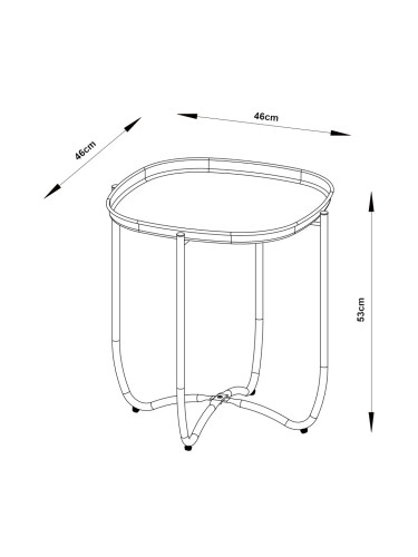 Подложна маса Sandefjord стомана 53x46x46 см бяла []