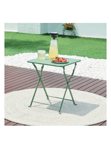 Сгъваема маса Vegårshei стомана 45x40x40 cm зелена []