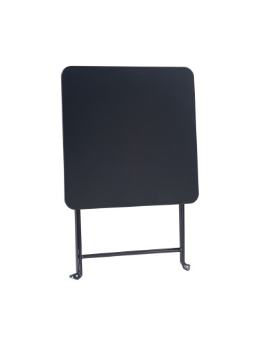 Сгъваема маса Vegårshei стомана 45x40x40 cm черен []