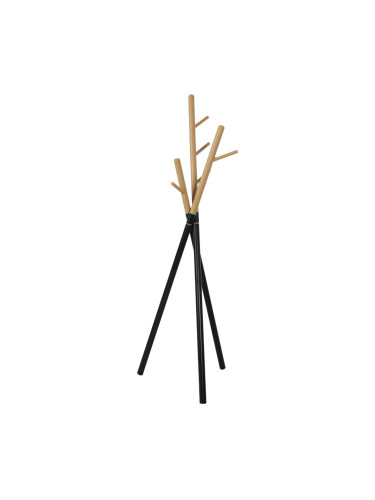 Етажерка за портманта Laerdal 172x49x49 см стоманено черно/изглед на дърво []