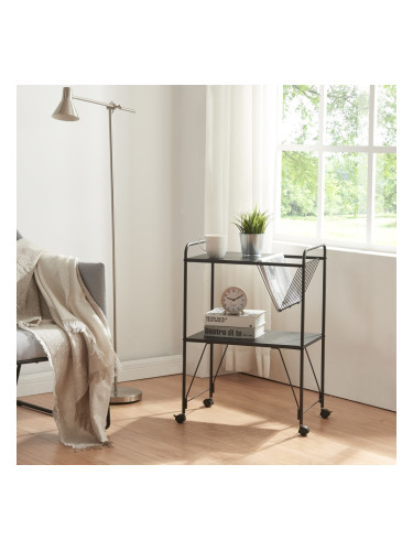 Количка за сервиране Austrheim 73x50x33см черна []