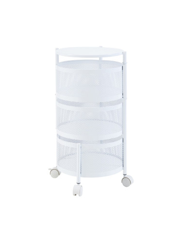 Количка с 3 нива 59,5xØ33см бяла []