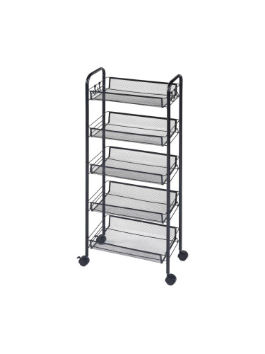 Tromsø количка с 5 нива 103x44x26cm черна []