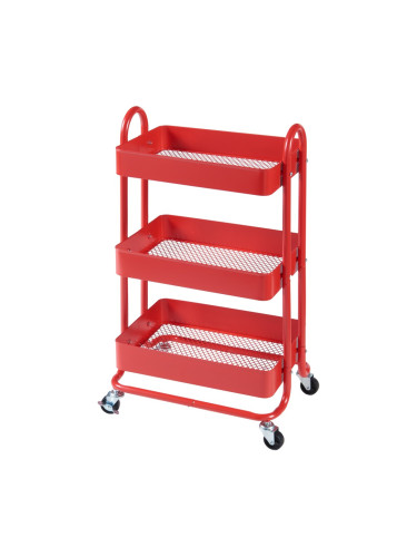 Кухненска количка Pyhäntä с 3 нива червена []