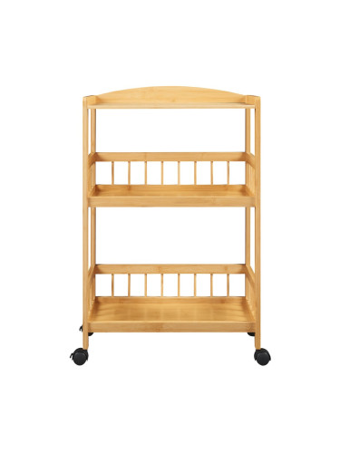 Количка за сервиране Huddinge 80x53x30 см бамбук []