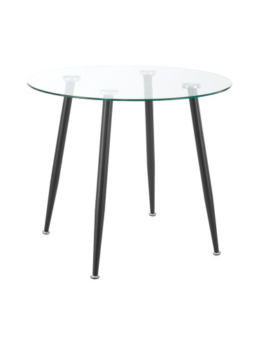 Стъклена маса Humppila 87x75 см черна []