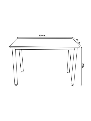 Трапезна маса Tammela за 4 човека 120x60 см дъб []