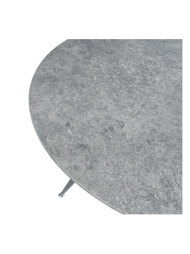 Трапезна маса Fitjar за 4 души Ø100 см бетонна визия []