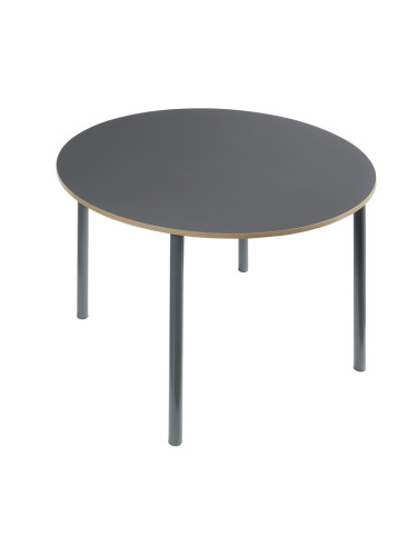 Трапезна маса Lindesberg за 4 души Ø100 см сива []