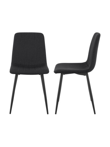 Комплект трапезарни столове Elsern от 2 черни []