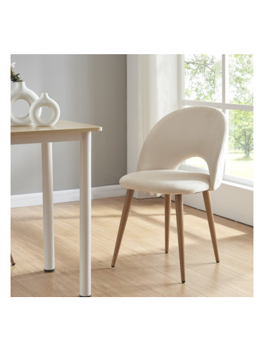 Комплект трапезарни столове Karijoki от 2 бежови []