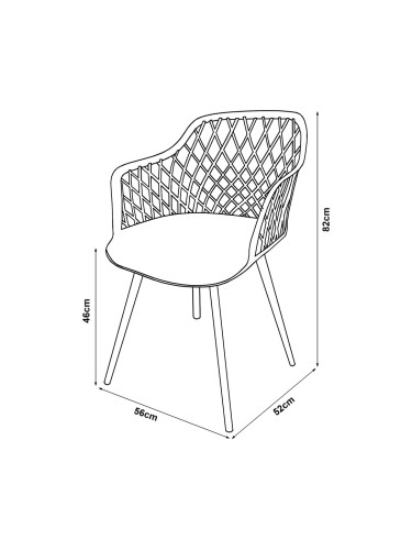 Комплект трапезарни столове Kangasniemi от 2 бр., светлосив []