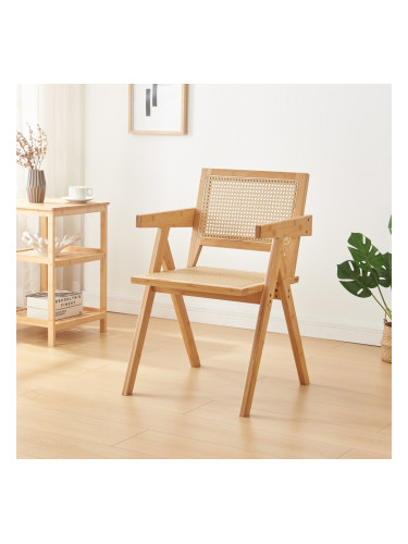 Стол за трапезария Asikkala 79x50x50см вид бамбук/ратан []