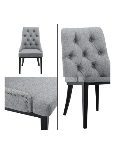 Комплект трапезарни столове Chester от 2 бр., светлосив []