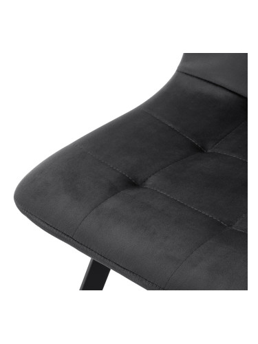 Комплект трапезарни столове Lexnitz 4 квадратни крака тъмносив []