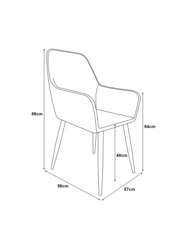 Комплект трапезни столове Hollola от 6 бр., тъмносив []