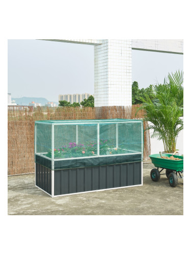 Повдигнато легло с мрежа Alblasserdam 174x90x118 см антрацит []