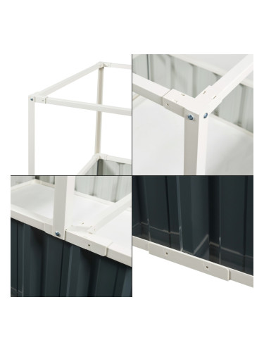 Повдигнато легло с мрежа Alblasserdam 174x90x88 см антрацит []