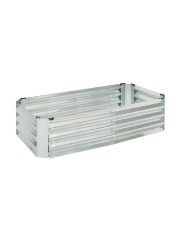 Леха за засаждане Celano 120x60x30 см стомана сребро []