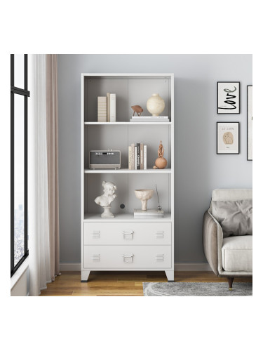 Бяла библиотека от стомана Hammarland []