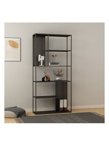 Стоящ рафт Vehmaa със заден панел 90x30x188 см черен []