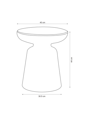 Помощна маса Posio 44xØ40 cm Green []