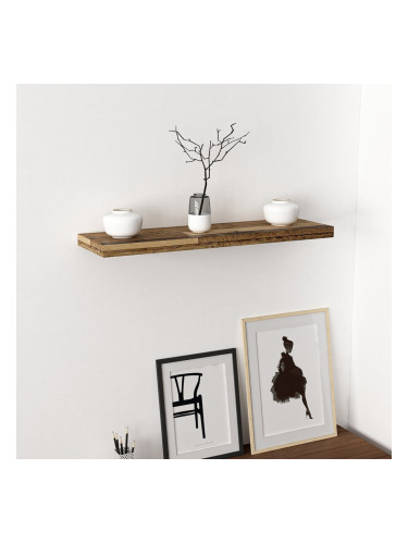 Стенен рафт Bredebro 3,6 x 80 x 23 cm до прибл. 15 кг регенерирана дървесина []