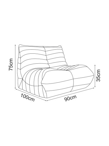 Стол за под Kodsø 75x90x100 см микрофибър сив []