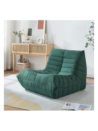 Стол за под Kodsø 75x90x100 см микрофибър зелен []