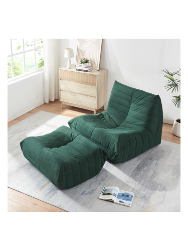 Подов стол с табуретка Kodsø 75x90x100 cm Cord Green []