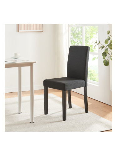 Комплект трапезарни столове Hamburg от 4 бр., черен текстил []