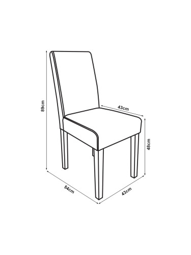 Комплект трапезни столове Hamburg от 6 бр., текстил, светло сиво []